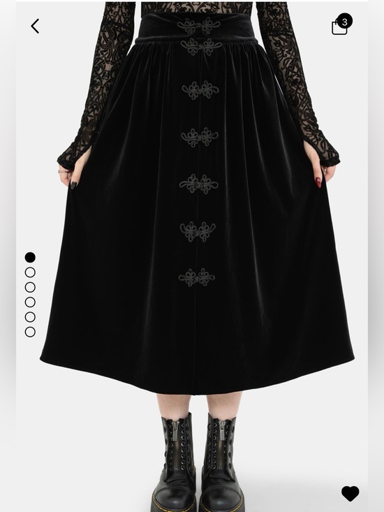 Disturbia Dresses & Skirts - Disturbia Nova Velour Frog Closure Midi Skirt New With Tags Size 14